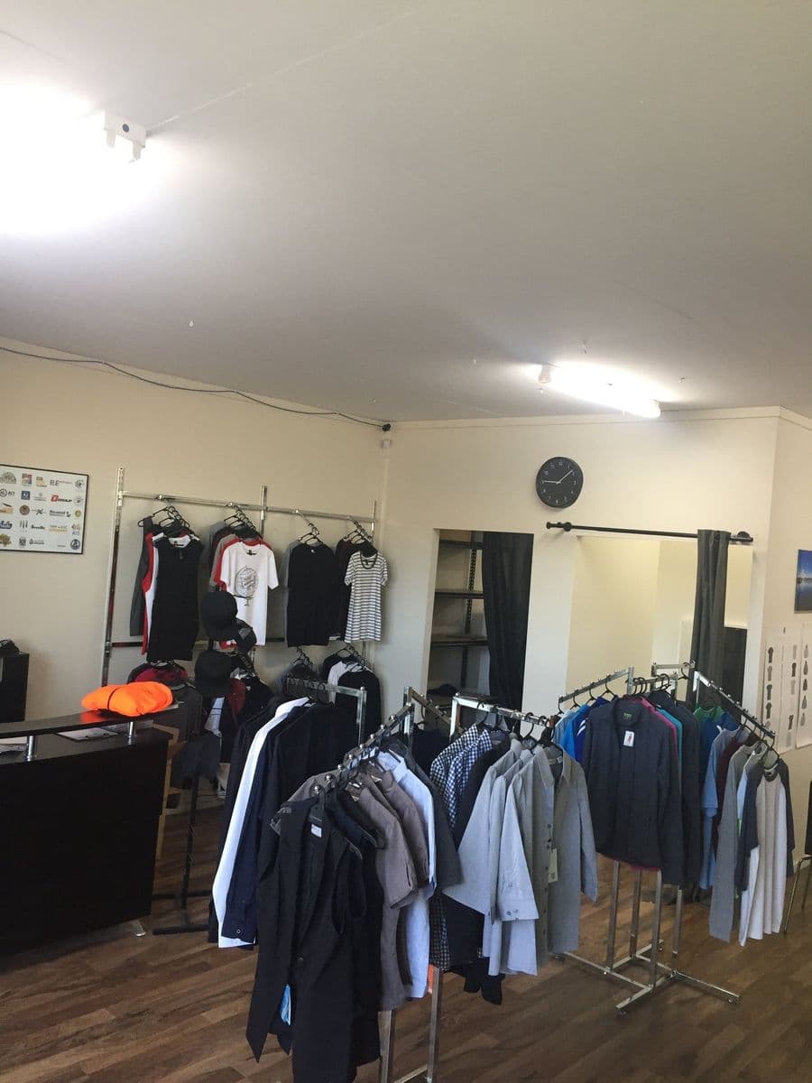 The expanded 190sqm space, with the showroom racks in use