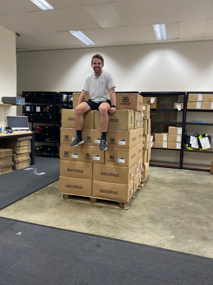 Pallets of stock for the biggest job yet