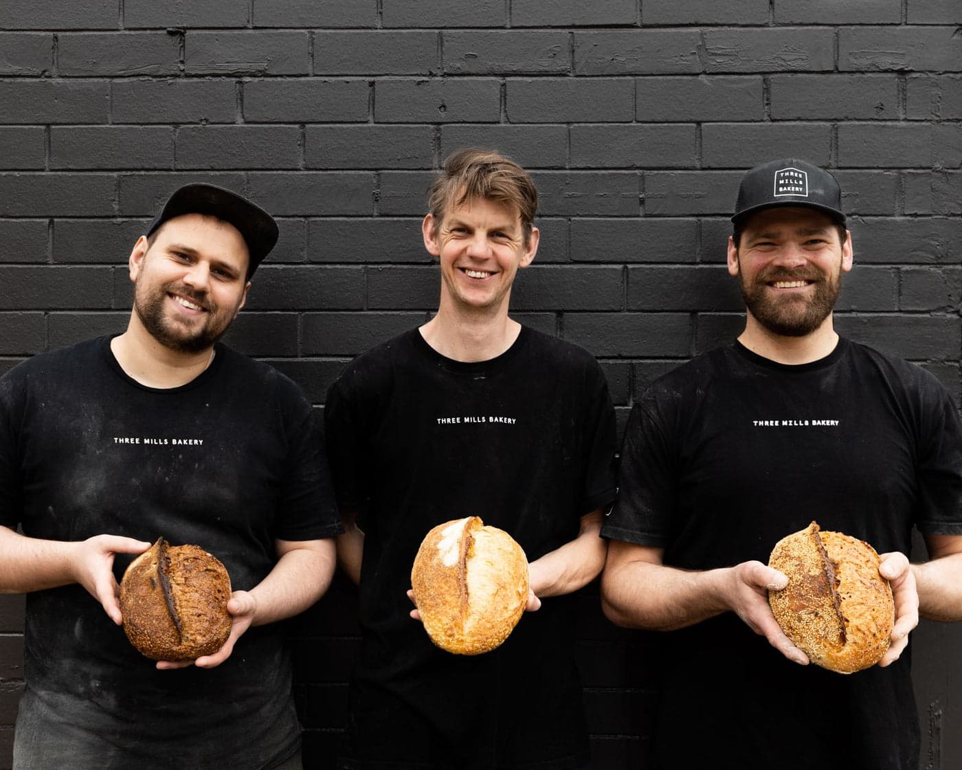 Three Mills Bakery team in Capital Prints branded tees