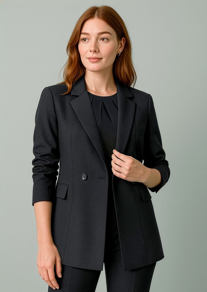 Renew Womens Double Breasted Longline Jacket