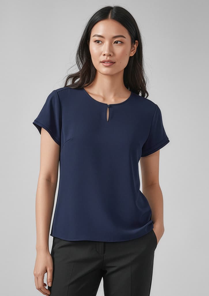 Evelyn Womens Short Sleeve Blouse