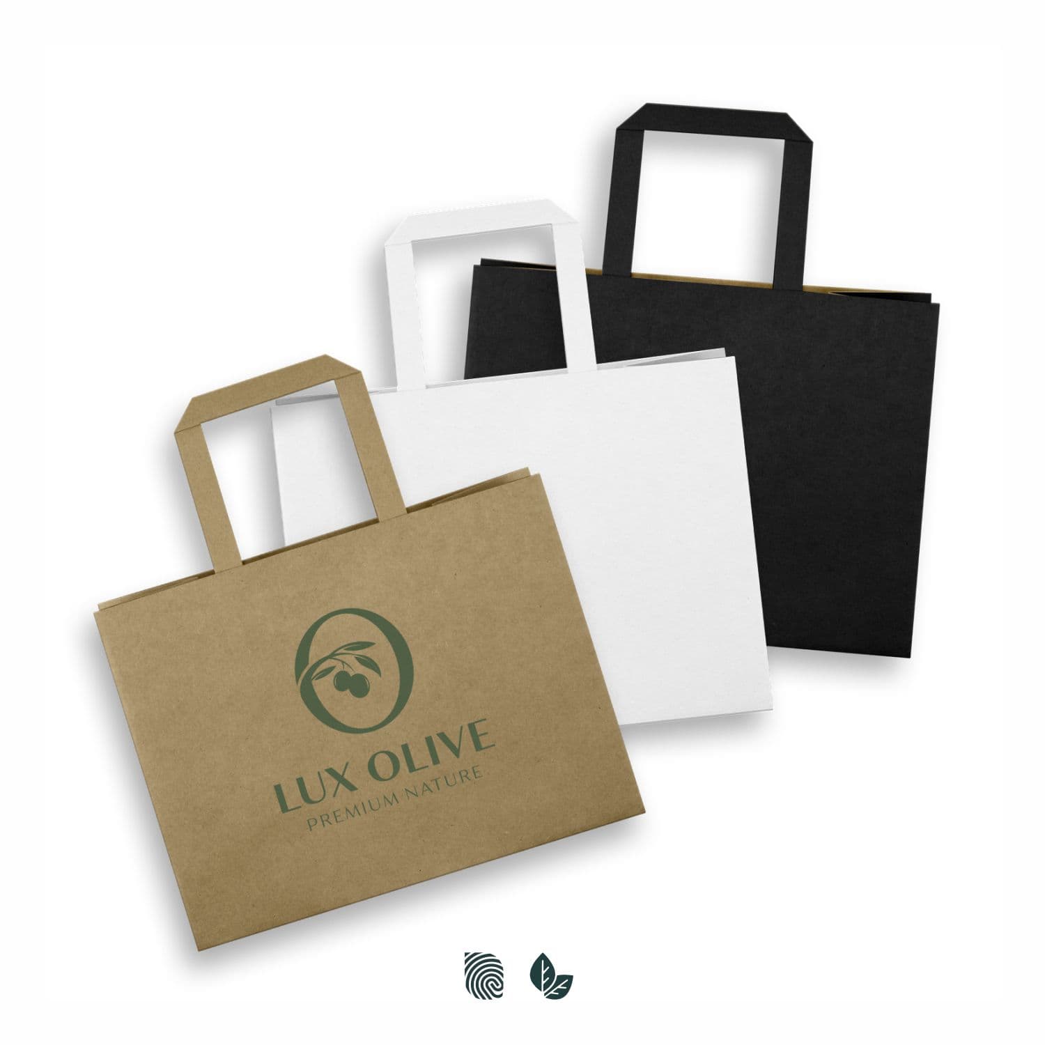 Medium Flat Handle Paper Bag Landscape