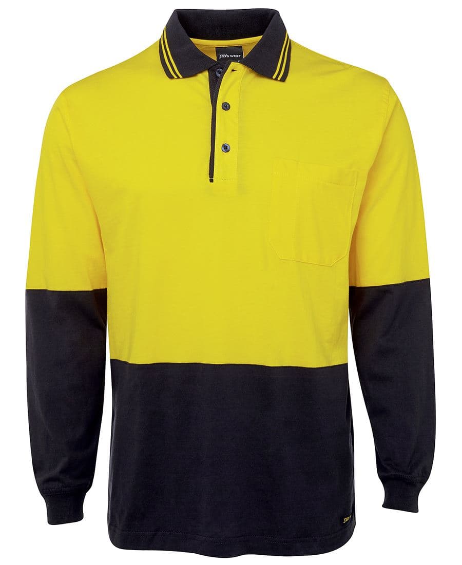 JB's Hi Vis L/S Cotton Polo