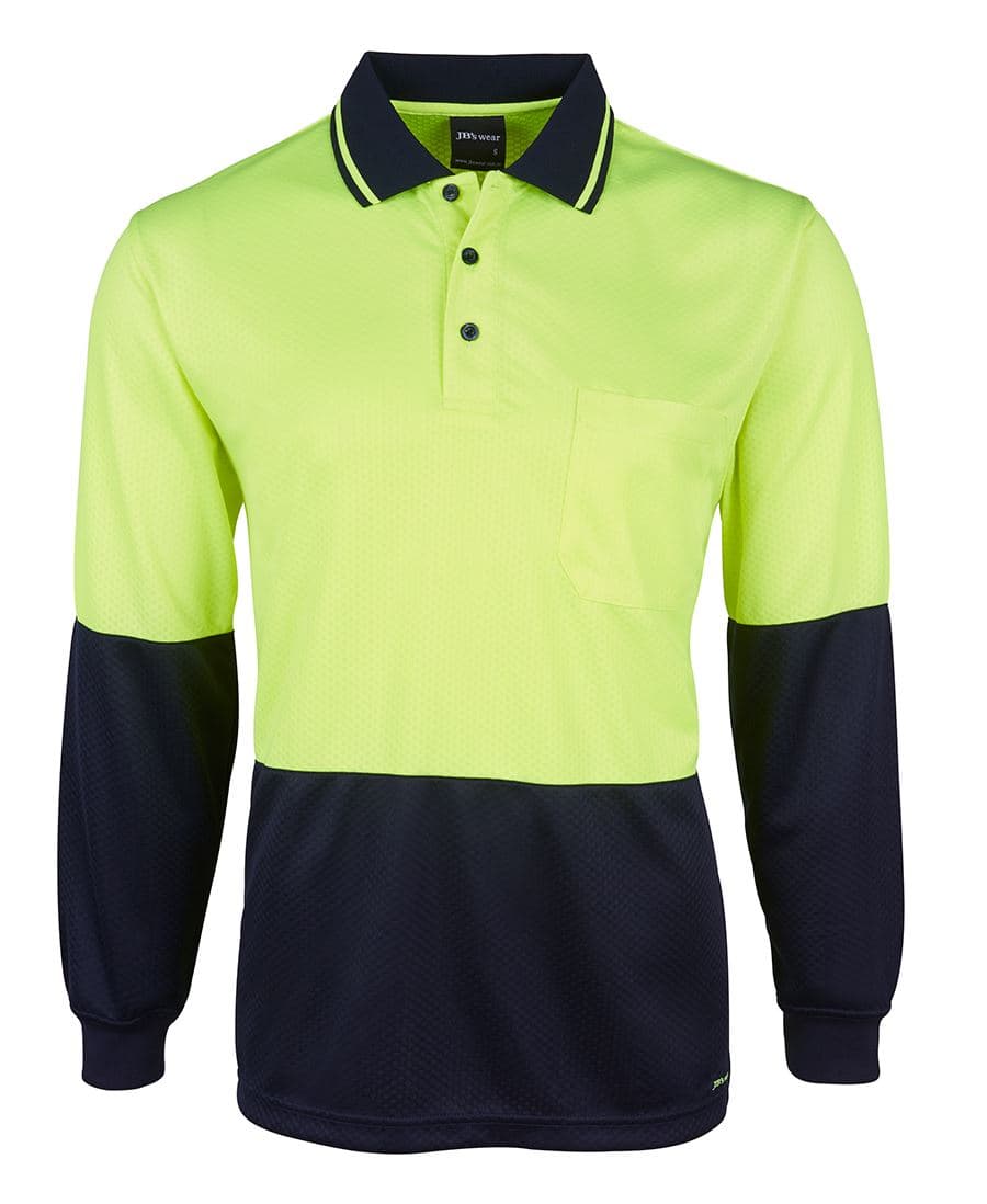 JB's Hi Vis L/S Jacquard Polo